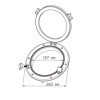 VIGIA CIRCULAR EM ABS C/ VIDRO