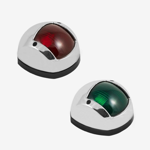 LUZ NAVEGAÇÃO CROMADA EM LED BOMBORDO BORESTE PARA TARGA (PAR) LUZ NAVEGAÇÃO CROMADA EM LED BOMBORDO BORESTE PARA TARGA (PAR)