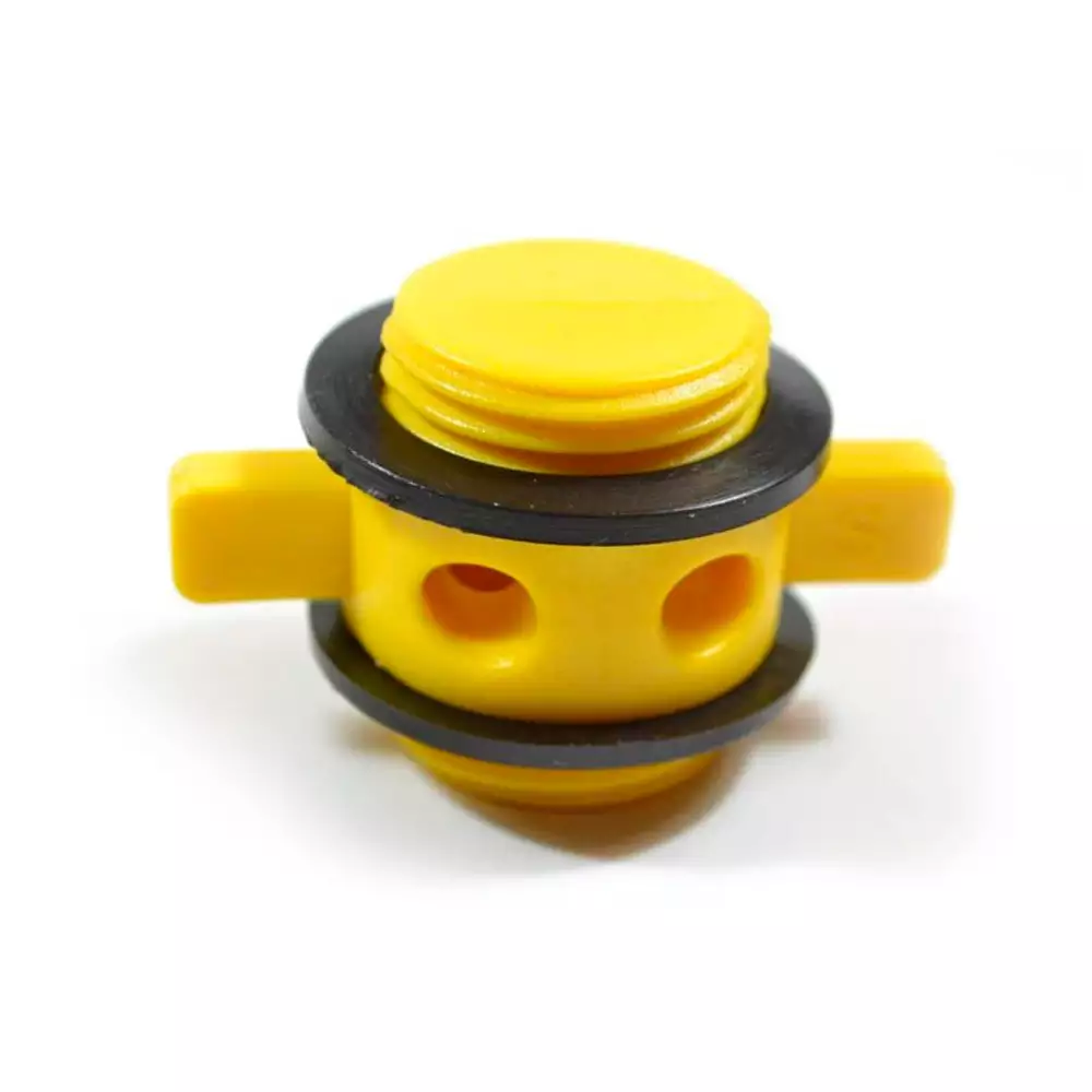 BUJÃO DE DRENO P/ VIVEIROS BARCOS DE PESCA - COR AMARELA